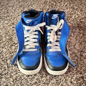 Nike Royal Blue and White High-Tops